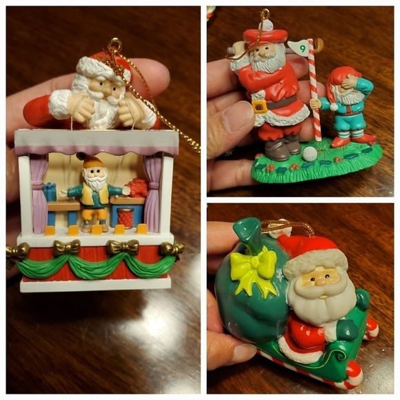8pcs Lot of Santa Christmas Tree Ornaments (Some are vintage) - Picture 10 of 16
